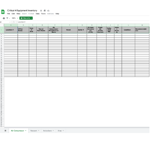 Equipment Inventory