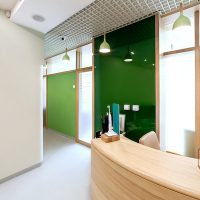 Modern interior design. Lobby at  dental clinic.